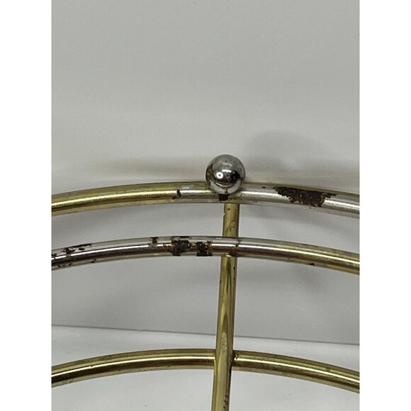 Vintage Brass Punch Bowl Caddy Mid Century Modern - Picture 11 of 14